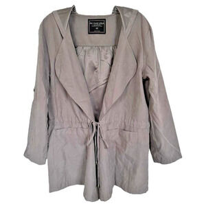 Active USA Junior's Long Sleeve Lightweight Jacket w/Waist Tie Size M Tan Beige